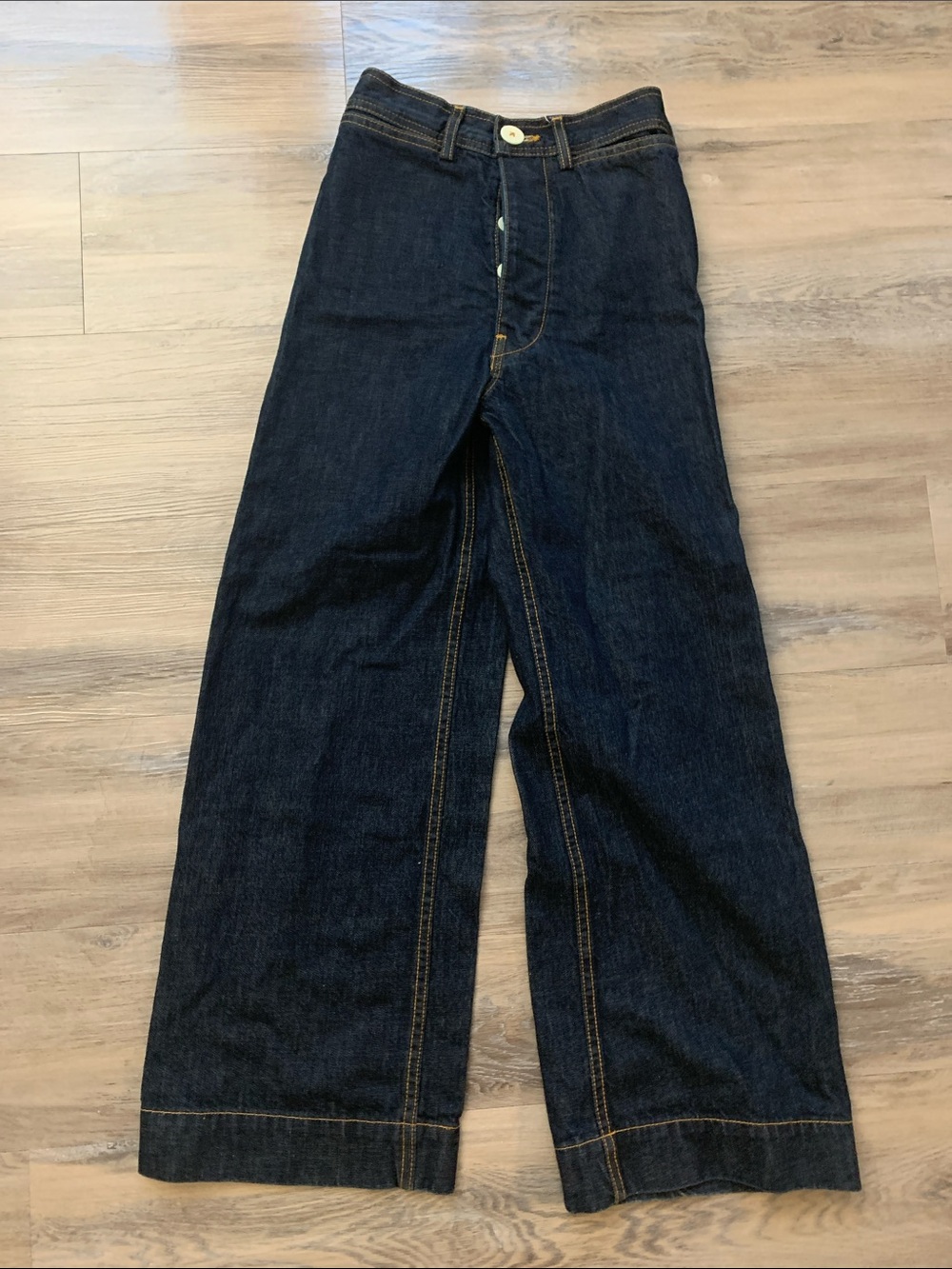 Jesse Kamm Dark Indigo Sailor Pants Size 2